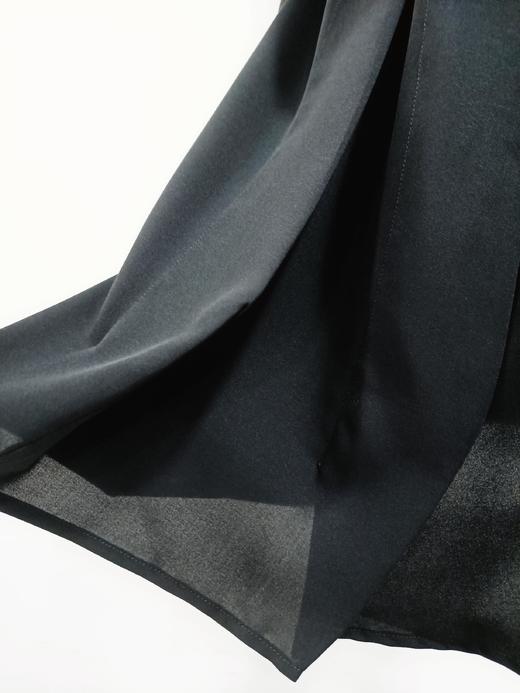 OFFiNG 羊绒拼接百褶雪纺连衣裙 - 黑色 商品图10