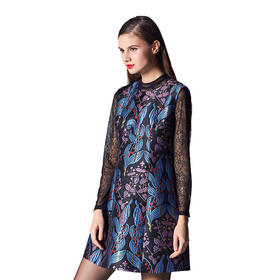 【伯妮斯茵】立体剪裁提花设计连衣裙--幸运的节律--《智慧之光--波斯艺术》1S6823