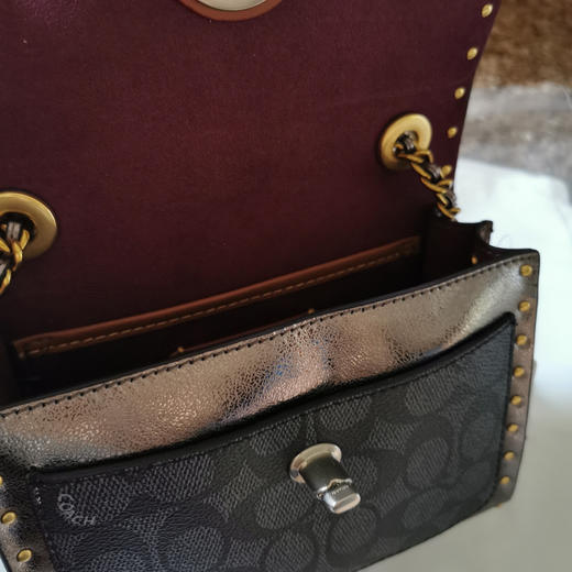 Coach parker18cm 黑皮/银 商品图7