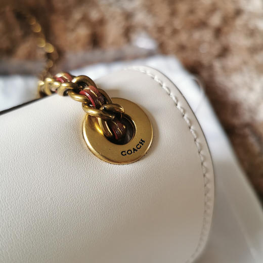 Coach parker18cm 白皮/啡花 商品图8