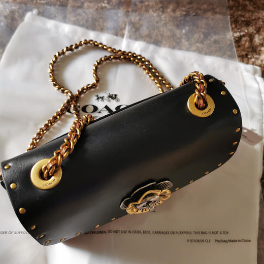 Coach parker18cm 黑皮/啡花 商品图3