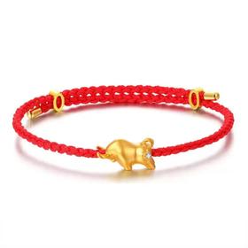 【品牌授权】 18K金钻石牛年手链