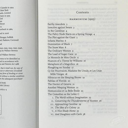 【中商原版】史蒂文斯诗集 普利策诗歌奖 英文原版 Wallace Stevens Collected Poems 商品图5