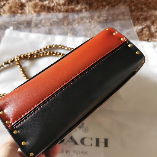 Coach parker18cm 黑皮/啡花 商品图2