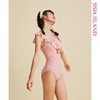 sisia泳衣女2020新款性感遮肚显瘦纯欲泳衣les粉色条纹连体泳衣 商品缩略图2