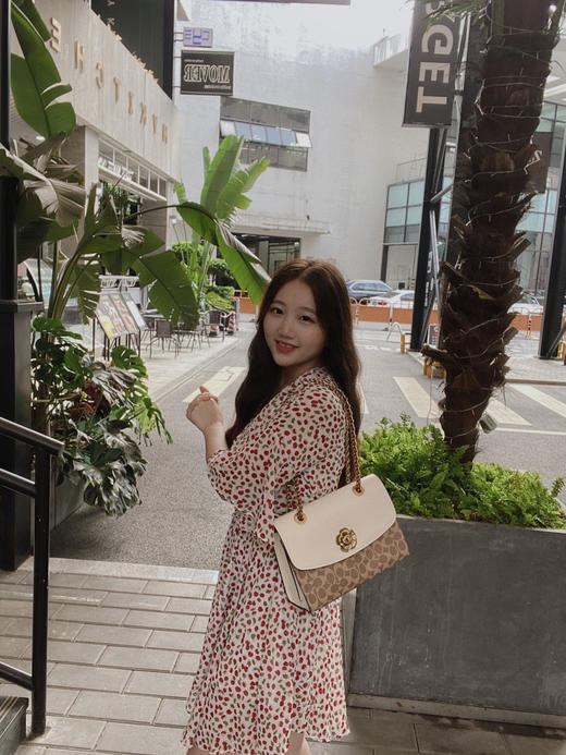 Coach蔻驰山茶花Parker26号-白咖 商品图0