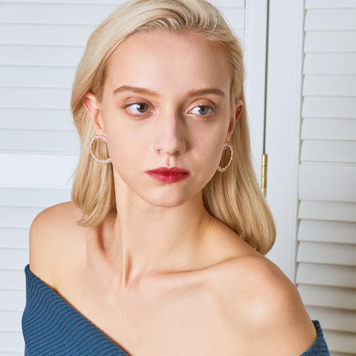 INBA049 天真有邪-气场女王 奢华镶钻圈圈耳钉耳环｜INCH EDITION 璀璨星河系列 商品图8