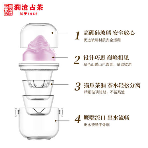 澜沧古茶茶妈妈望山茶具套组旅行装粉色款 商品图4