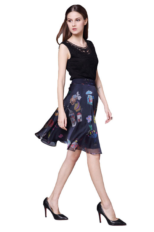 套装【伯妮斯茵】162B155--紫色半裙--《雏菊》--《生命之美-梵高的花园》 商品图0