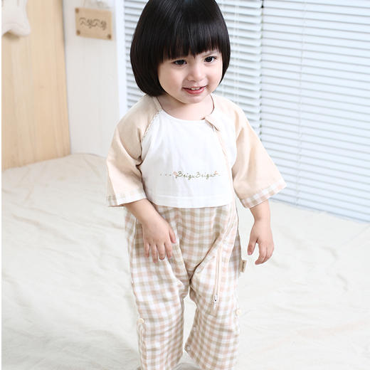 贝谷贝谷森林绿咖纱布睡袋M/L码 商品图1