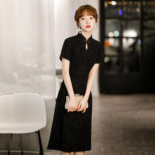 高档冰丝面料修身旗袍MX-20120 商品图3