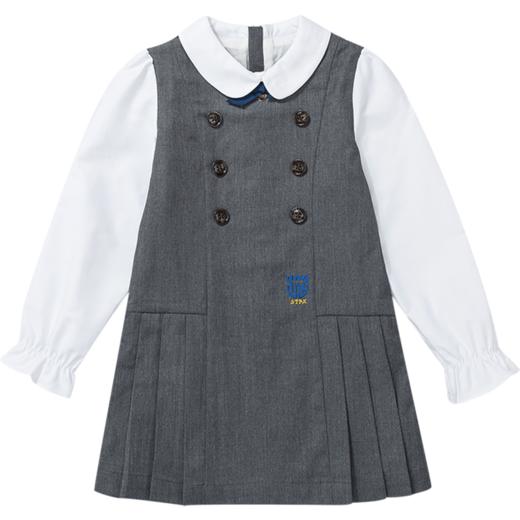 苏州太湖明珠幼儿园女孩衬衫连衣裙灰 商品图6