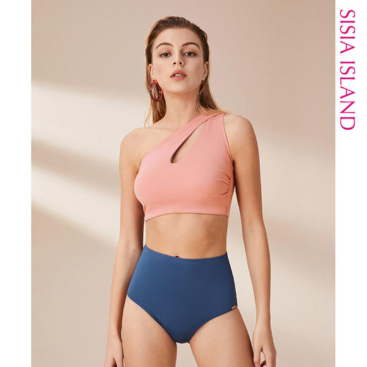 sisia2021年新款泳衣女泡温泉高腰遮肚显瘦仙女范分体式游泳衣ins 商品图1
