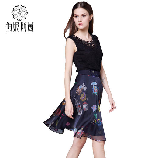 套装【伯妮斯茵】162B155--紫色半裙--《雏菊》--《生命之美-梵高的花园》 商品图1