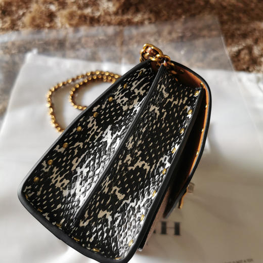 Coach parker18cm 黑皮/啡花 商品图8