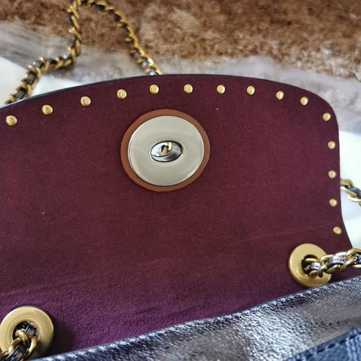 Coach parker18cm 黑皮/银 商品图8