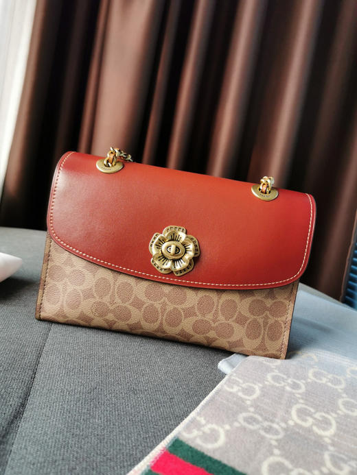 Coach蔻驰山茶花Parker26号-棕色 商品图3