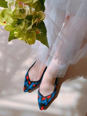 【平底王妃鞋】一双可以机洗的编织鞋 尖头 平底鞋  BASICS | LEOPARD 尖头平底鞋 商品图3