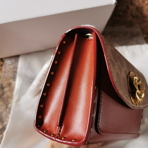 Coach parker18cm 啡花/棕皮 商品图5