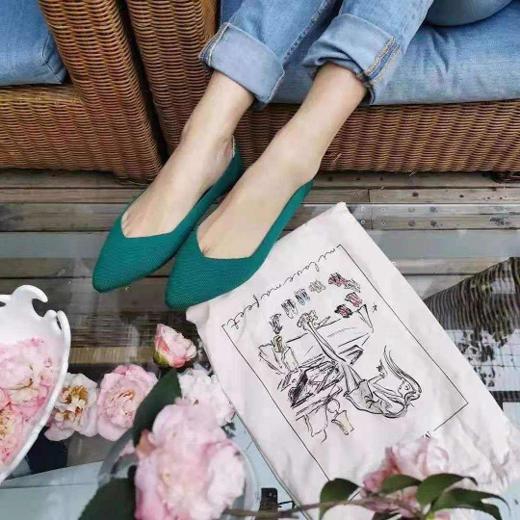 【平底王妃鞋】一双可以机洗的编织鞋 尖头 平底鞋  BASICS | LEOPARD 尖头平底鞋 商品图8