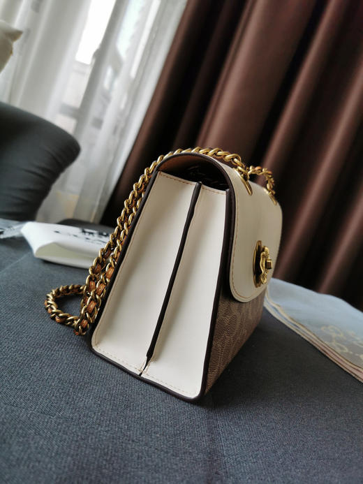 Coach蔻驰山茶花Parker26号-白咖 商品图7
