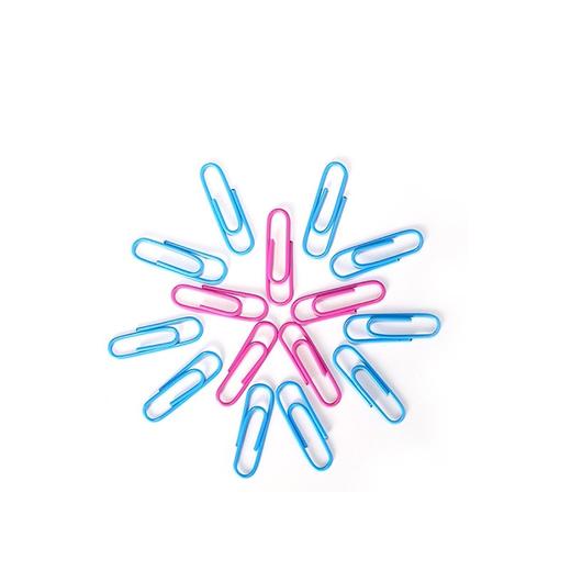 齐心回形针筒装彩色典别针防滑防脱亮彩曲别针29mm120枚/筒文具B3509 商品图2