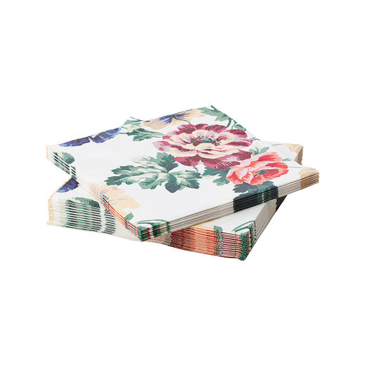 IKEA 宜家 SMAKSINNE 斯马克辛恩 餐巾纸 多色, 花 33x33 厘米 商品图0
