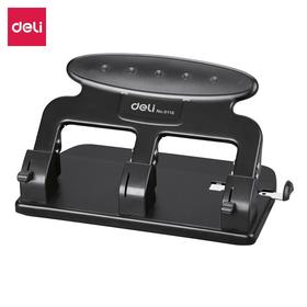 得力0116三孔打孔器可打35页带标尺打洞机纸张打洞器重型打孔机