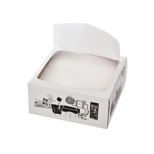 IKEA 宜家 FAMILJ 发米里 餐巾纸 白色 16x32 厘米 商品图0