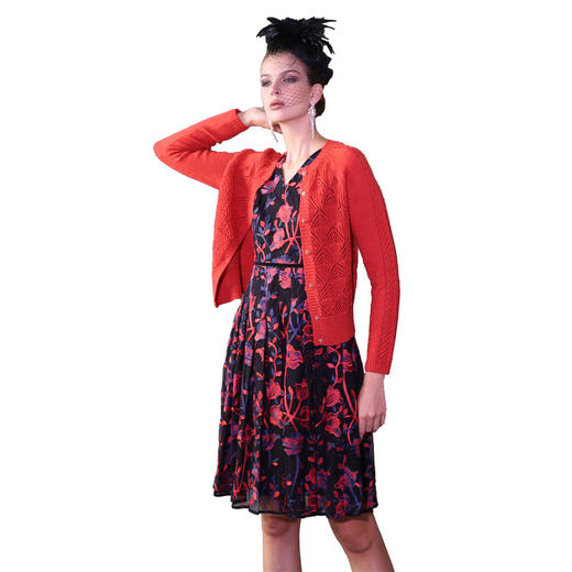 【伯妮斯茵】知性优雅小V领短款无袖连衣裙--仕女与独角兽的乌托邦--《因汉而生--哥特》3S6226 商品图2