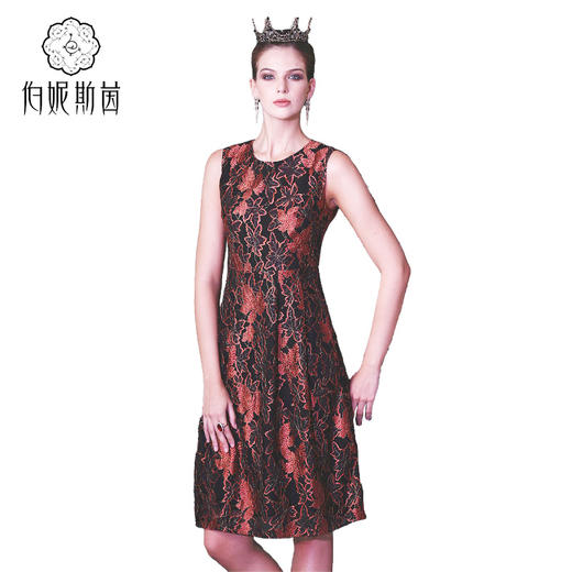 【伯妮斯茵】3S6262--橙色连衣裙--黄金屋顶的爱情--《因汉而生--哥特》 商品图3