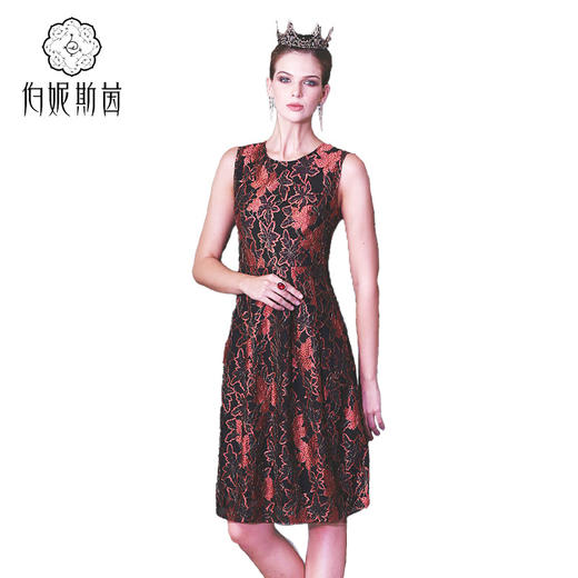 【伯妮斯茵】3S6262--橙色连衣裙--黄金屋顶的爱情--《因汉而生--哥特》 商品图2