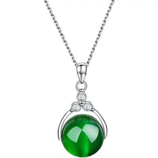 【品牌授权】花朵绿玉髓路路通吊坠（送S925银链） 商品图4