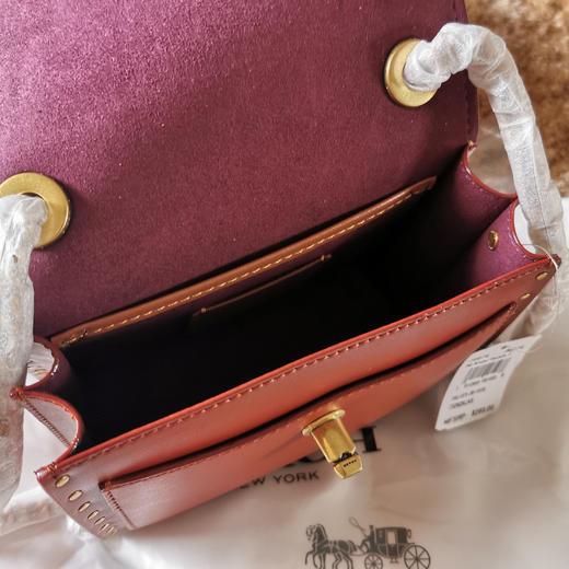 Coach parker18cm 啡花/棕皮 商品图7