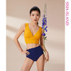 sisia2021年新款高腰泳衣女性感深v高腰遮肚显瘦分体式泡温泉泳衣 商品缩略图0