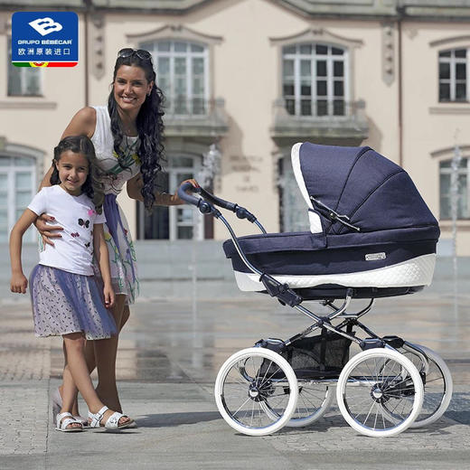 BEBECAR葡萄牙进口婴儿车欧洲高景观避震伯爵贵族四轮婴儿推车(含睡篮） 商品图0