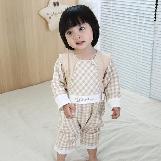 贝谷贝谷森林绿咖纱布睡袋M/L码 商品图4