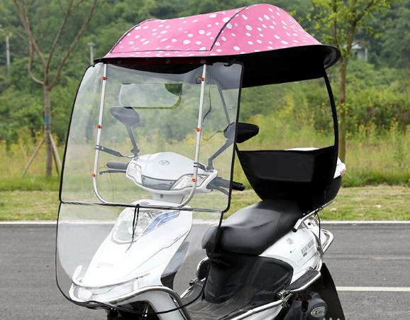 户外女士摩托车挡风雨蓬电动车车棚雨棚防寒摩托车挡雨棚防雨通用防寒