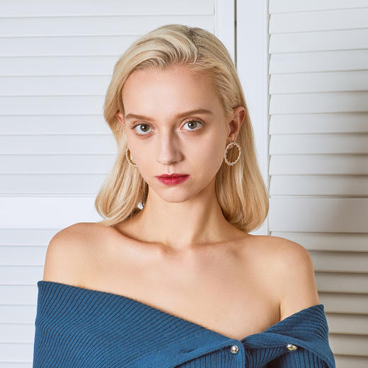 INBA049 天真有邪-气场女王 奢华镶钻圈圈耳钉耳环｜INCH EDITION 璀璨星河系列 商品图9