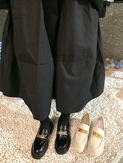 西村名物2021春季新款黑色小皮鞋JK鞋日系中跟乐福鞋制服鞋X21AM11321 商品图3