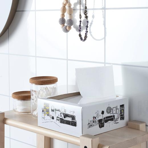 IKEA 宜家 FAMILJ 发米里 餐巾纸 白色 16x32 厘米 商品图3