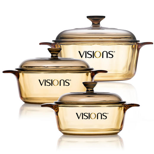 VSIONS康宁晶彩透明锅(三件套)(VS-22+VS-08+VS-12) 商品图0