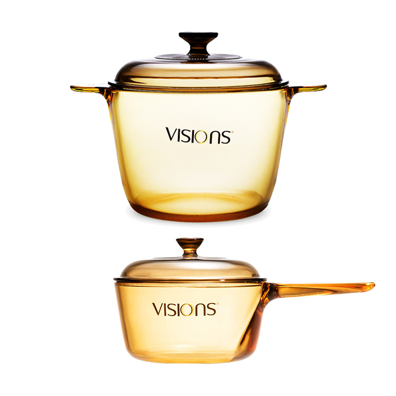 【组合】康宁VISIONS 3.5L+1L晶彩透明锅2件套（ VS-35+VSP-1R）