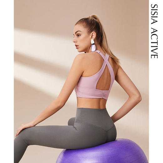 sisia2021新款瑜伽服背心式运动女美背上衣yoga健身普拉提舞蹈服 商品图3