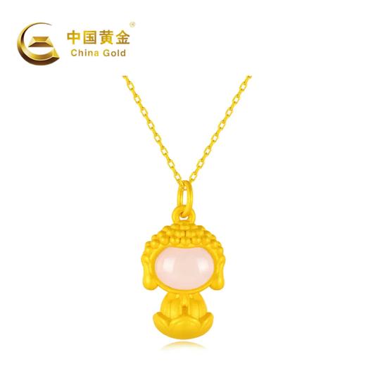 【品牌授权】宝宝佛-古法银镶玉吊坠（送S925银链） 商品图0