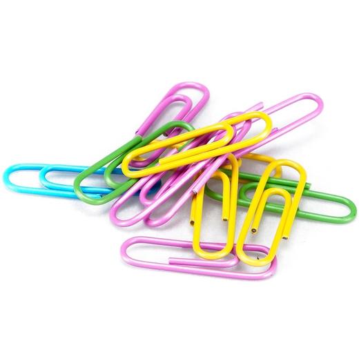 齐心回形针筒装彩色典别针防滑防脱亮彩曲别针29mm120枚/筒文具B3509 商品图4