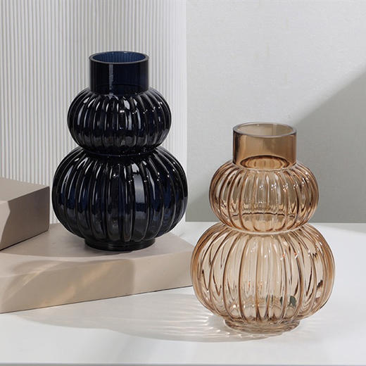 现代风葫芦玻璃花器  · 艺术家居 商品图2