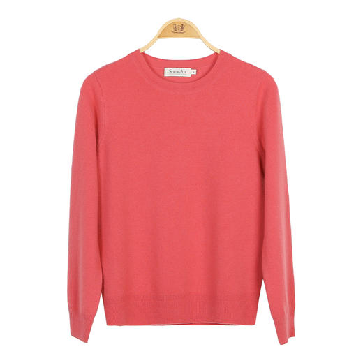 METTE羊绒世家21年早春新品女士100%山羊绒衫内搭圆领针织薄毛衣 商品图13