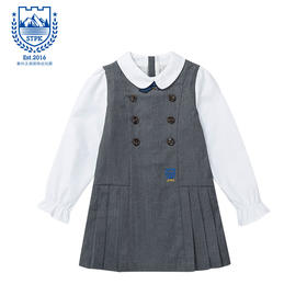 苏州太湖明珠幼儿园女孩衬衫连衣裙灰