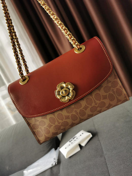 Coach蔻驰山茶花Parker26号-棕色 商品图4